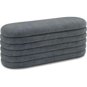image:imageMCombo Storage Ottoman Bench Upholstered Fabric End of Bed Bench with Storage Footstool for Bedroom Living Room Entryway W495 GreyGrey