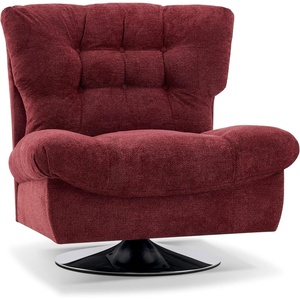 image:imageMCombo Swivel Accent Chair Modern Tufted Upholstered Armless Chairs Wide Seat Single Sofa Chair for Living Room Bedroom Nursery Room LW753 Cream WhiteBurgundy