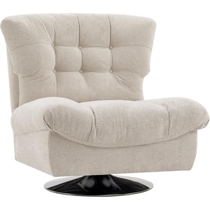 image:imageMCombo Swivel Accent Chair Modern Tufted Upholstered Armless Chairs Wide Seat Single Sofa Chair for Living Room Bedroom Nursery Room LW753 Cream WhiteCream White