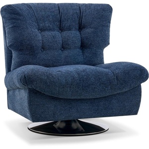 image:imageMCombo Swivel Accent Chair Modern Tufted Upholstered Armless Chairs Wide Seat Single Sofa Chair for Living Room Bedroom Nursery Room LW753 Cream WhiteBlue