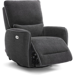 image:imageMCombo Swivel Glider Rocker Power Recliner Chair Electric Swivel Rocker Recliner with USB Charging Ports for Living Room and Nursery Fabric 6922 BeigeGrey