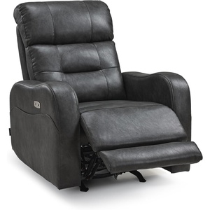 image:imageMCombo Triple Motor Power Rocker Recliner with Adjustable Headrest FSC Certified Oversized Leather Recliner Chair for Living Room Nursery Infinite Position USB amp TypeC 6277 Navy BlueDark Grey