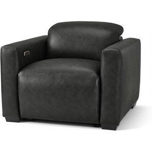 image:imageMCombo Wall Hugger Power Recliner Chair for Adult ST280 Black  256 ExtraWide Recliner Power Headrest Zero Gravity USB A amp C Charge Ports Living Room Breathable Faux LeatherDark Grey