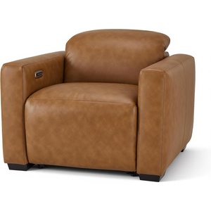 image:imageMCombo Wall Hugger Power Recliner Chair for Adult ST280 Black  256 ExtraWide Recliner Power Headrest Zero Gravity USB A amp C Charge Ports Living Room Breathable Faux LeatherCognac Tan