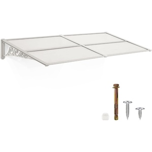 image:imageMCombo Window Awning Door Canopy Exterior Polycarbonate Cover Front Door Outdoor Patio Awning Canopy UV Rain Snow Protection Hollow Sheet Clear Board with White Bracket 791x406Clear Board with White Bracket