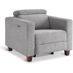 image:imageMCombo Zero Wall Recliner Chair Wall Hugger Power Recliner Chair with Adjustable Headrest High Wood Leg USB amp Type C Dual Charge Ports for Living Room Small Spaces HL128 Textile GreyGrey