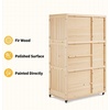 image:imageLovupet Large Wooden Cat House Villa Luxury Triple Cat Condo with Scratching Pad Openable Cover and Wheels Kitten Cage Indoor CT32