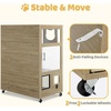 image:imageLovupet Wooden Cat House with Scratching Posts Luxury Large Cat Condo with Lockable Wheels Indoor Kitten Cage with Escape Door GC11
