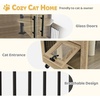 image:imageLovupet Wooden Cat House with Scratching Posts Luxury Large Cat Condo with Lockable Wheels Indoor Kitten Cage with Escape Door GC11