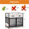 image:imageMCombo 30 Furniture Style Dog Crate Wooden Pet Crate End Table Double Doors Kennel with Storage Drawers 0649 WhiteWhite