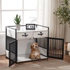 image:imageMCombo 30 Furniture Style Dog Crate Wooden Pet Crate End Table Double Doors Kennel with Storage Drawers 0649 WhiteWhite