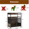 image:imageMCombo 34 Furniture Style Dog Crate with Storage Shelves Heavy Duty Wooden Dog Cage End Table Triple Doors Pet House Indoor 1368 WhiteBrown