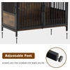 image:imageMCombo 34 Furniture Style Dog Crate with Storage Shelves Heavy Duty Wooden Dog Cage End Table Triple Doors Pet House Indoor 1368 WhiteBrown