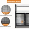 image:imageMCombo 34 Furniture Style Dog Crate with Storage Shelves Heavy Duty Wooden Dog Cage End Table Triple Doors Pet House Indoor 1368 WhiteWhite