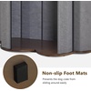 image:imageMCombo 47 Wooden Dog Crate Furniture Cloud Shape End Table Pet Crate Solid Rubber Wood Indoor Cage for DogsPets SW84 BrownBrown