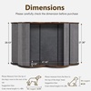 image:imageMCombo 47 Wooden Dog Crate Furniture Cloud Shape End Table Pet Crate Solid Rubber Wood Indoor Cage for DogsPets SW84 BrownBrown