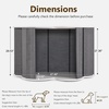 image:imageMCombo 47 Wooden Dog Crate Furniture Cloud Shape End Table Pet Crate Solid Rubber Wood Indoor Cage for DogsPets SW84 BrownWhite