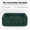 image:imageMCombo Dog Sofa Bed 33 Inches Length Foam Pet Bed with Washable Cushion Cover Modern Pet Couch for Small Medium Dogs 0553 Blackish Green