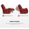 image:imageMCombo Dual Motor Oversized Power Recliner Chair 382 Large Wide Seat Rocker Recliner with LED Lighting USB Ports Perfect for Living Room Office and Home Theater Fabric PR607 BurgundyBurgundy
