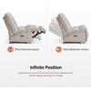 image:imageMCombo Dual Motor Oversized Power Recliner Chair 382 Large Wide Seat Rocker Recliner with LED Lighting USB Ports Perfect for Living Room Office and Home Theater Fabric PR607 BurgundyBeige