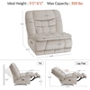 image:imageMCombo Dual Motor Oversized Power Recliner Chair 382 Large Wide Seat Rocker Recliner with LED Lighting USB Ports Perfect for Living Room Office and Home Theater Fabric PR607 BurgundyBeige