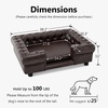 image:imageMCombo Faux Leather Dog Couch Pet Bed for Medium Dogs Pet Sofa with Small Stairs 6321 Dark Brown