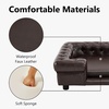 image:imageMCombo Faux Leather Dog Couch Pet Bed for Medium Dogs Pet Sofa with Small Stairs 6321 Dark Brown