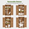 image:imageMCombo Outdoor Storage Cabinet Garden Storage Shed Outside Vertical Shed with Lockers Outdoor 63 Inches Wood Tall Cabinet for Yard and Patio 0870 BlackNatural