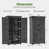 image:imageMCombo Outdoor Storage Cabinet Garden Storage Shed Outside Vertical Shed with Lockers Outdoor 63 Inches Wood Tall Cabinet for Yard and Patio 0870 BlackGray