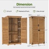 image:imageMCombo Outdoor Storage Cabinet Garden Storage Shed Outside Vertical Shed with Lockers Outdoor 63 Inches Wood Tall Cabinet for Yard and Patio 0870 BlackNatural