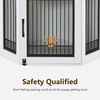 image:imageMCombo Small Corner Dog Crate Furniture with Glass Shelves Wooden Dog Kennel Furniture with Door Pet Crate Indoor Use CN17 White and Brown