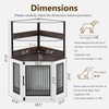 image:imageMCombo Small Corner Dog Crate Furniture with Glass Shelves Wooden Dog Kennel Furniture with Door Pet Crate Indoor Use CN17 White and Brown