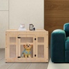 image:imageMCombo Wooden Dog Crate Furniture Pet House End Table Solid Wood Indoor Cage for Small Medium Dogs 1421 Natural