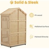 image:imageMCombo Wooden Indoor Cat House Cat Condo with Entrance Kitten Cage Catio with Lockable Doors and Wheels CT291
