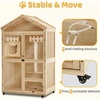 image:imageMCombo Wooden Indoor Cat House Cat Condo with Entrance Kitten Cage Catio with Lockable Doors and Wheels CT291