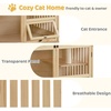 image:imageMCombo Wooden Indoor Cat House Cat Condo with Entrance Kitten Cage Catio with Lockable Doors and Wheels CT291