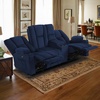 image:imageMCombo Zero Gravity 3 Seater Power Reclining Sofa with Console Heat and Vibration Massage Recliner Couch for Living Room Fabric 6035SET Burgundy 3 Seater with ConsoleNavy Blue