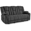 image:imageMCombo Zero Gravity 3 Seater Power Reclining Sofa with Console Heat and Vibration Massage Recliner Couch for Living Room Fabric 6035SET Burgundy 3 Seater with ConsoleGrey