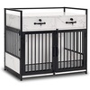image:imageMCombo 30 Furniture Style Dog Crate Wooden Pet Crate End Table Double Doors Kennel with Storage Drawers 0649 WhiteWhite