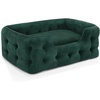 image:imageMCombo Dog Sofa Bed 33 Inches Length Foam Pet Bed with Washable Cushion Cover Modern Pet Couch for Small Medium Dogs 0553 Blackish Green