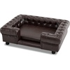 image:imageMCombo Faux Leather Dog Couch Pet Bed for Medium Dogs Pet Sofa with Small Stairs 6321 Dark Brown