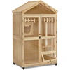 image:imageMCombo Wooden Indoor Cat House Cat Condo with Entrance Kitten Cage Catio with Lockable Doors and Wheels CT291