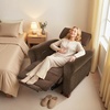 image:imageMCombo Wall Hugger Power Recliner Chair for Small Spaces RV amp Living Room HL164 BeigeDark Brown
