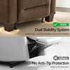 image:imageMCombo Wall Hugger Power Recliner Chair for Small Spaces RV amp Living Room HL164 BeigeDark Brown