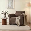 image:imageMCombo Wall Hugger Power Recliner Chair for Small Spaces RV amp Living Room HL164 BeigeDark Brown