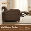 image:imageMCombo Wall Hugger Power Recliner Chair for Small Spaces RV amp Living Room HL164 BeigeDark Brown