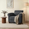 image:imageMCombo Wall Hugger Power Recliner Chair for Small Spaces RV amp Living Room HL164 BeigeDark Grey