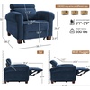 image:imageMCombo Wall Hugger Power Recliner Chair for Small Spaces RV amp Living Room HL164 BeigeNavy Blue