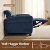 image:imageMCombo Wall Hugger Power Recliner Chair for Small Spaces RV amp Living Room HL164 BeigeNavy Blue