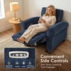 image:imageMCombo Wall Hugger Power Recliner Chair for Small Spaces RV amp Living Room HL164 BeigeNavy Blue